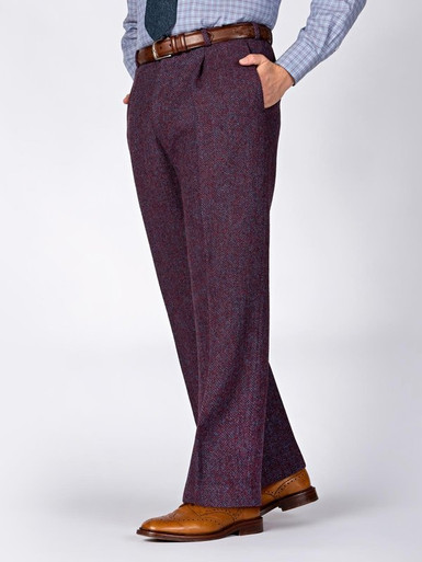 Purple Burdock Harris Tweed Trousers 