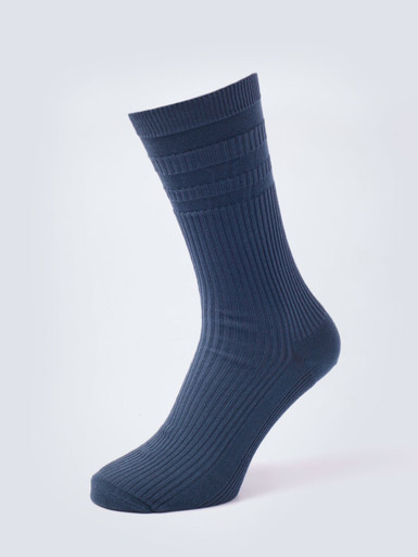 Blue HJ Softop® Cotton Socks | Peter Christian