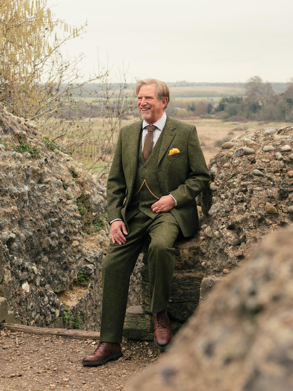 Vintage Glasgow Brown Tweed Suit