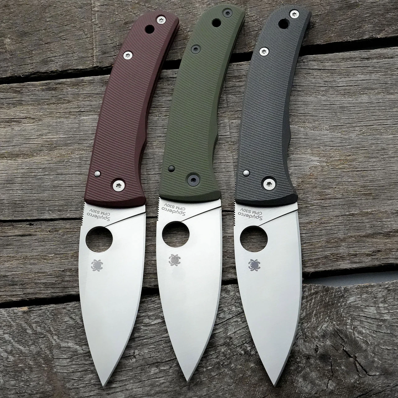 Spyderco Bodacious Scales – Aggressive Agent Series - Contoured - Clip Side  Liner Delete - Cerakote