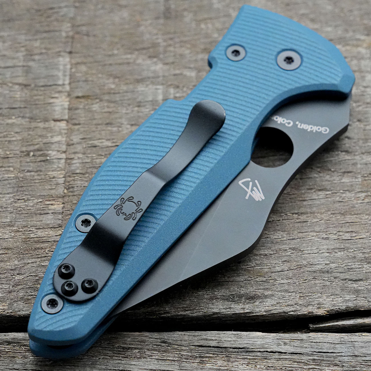 Spyderco Yojimbo 2 SKINNY Scales – Aggressive Agent – Clip Side