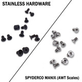 Stainless Replacement Hardware Screw Kit for AWT Manix (Not Lightweight) Scales
