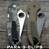 Spyderco Para 3 SKINNY Scales – Agent Series – Clip Side Liner Delete – Cerakote
