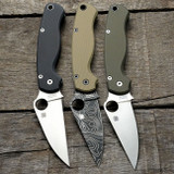 Spyderco Para Military 2 Scales – Aggressive Agent Series – Clip Side Liner Delete – Anodized