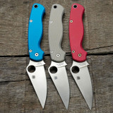 Spyderco Para Military 2 Scales – Aggressive Agent Series – Clip Side Liner Delete – Anodized