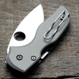 Spyderco Lil Native Scales – Aggressive Agent – Clip Side Liner Delete - Anodized