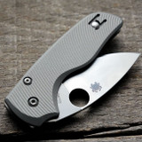 Spyderco Lil Native Scales – Aggressive Agent – Clip Side Liner Delete - Anodized