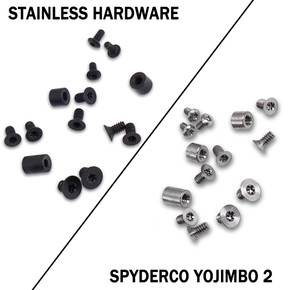 Stainless Replacement Hardware Screw Kit for Spyderco Yojimbo / Yojumbo Stainless Replacement Hardware Screw Kit for Spyderco Yojimbo / Yojumbo