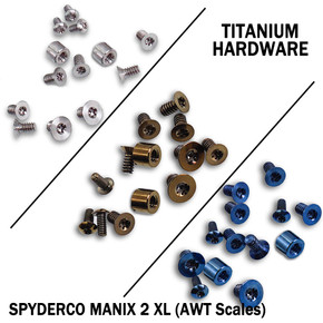 Titanium Replacement Hardware Screw Kit for AWT Manix 2 XL Scales Titanium Replacement Hardware Screw Kit for AWT Manix 2 XL Scales