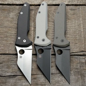 Spyderco Yojimbo 2 SKINNY Scales – Aggressive Agent – Clip Side Liner Delete – Anodized