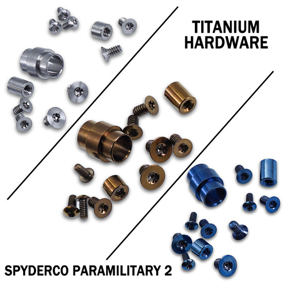 Titanium Replacement Hardware Screw Kit for Spyderco Para Military 2
