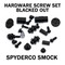 Black Stainless Replacement Hardware Screw Kit for Spyderco Smock
