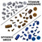 Titanium Replacement Hardware Screw Kit for Spyderco Smock Knife