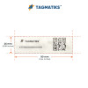 TagMatiks Pre-Printed Pre-Encoded RFID Laundry Tag dimensions – 70 x 20 mm RFID tag for precise garment identification