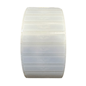 TronRFID 75 x 15 mm TT Paper RFID Label front view – durable RFID labels