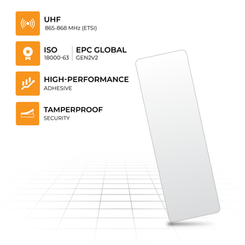Key features of TronRFID On Metal UHF RFID Label (Tamper Proof) (75x25 mm) for IT asset tracking