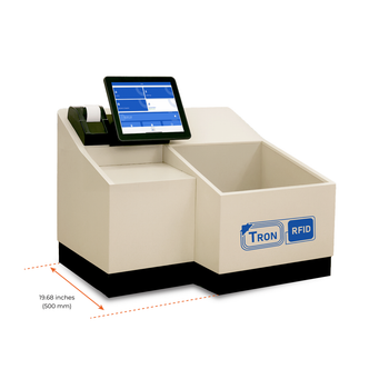 TronRFID Self-Check-Out System angled view – compact RFID self-checkout designed for retail stores