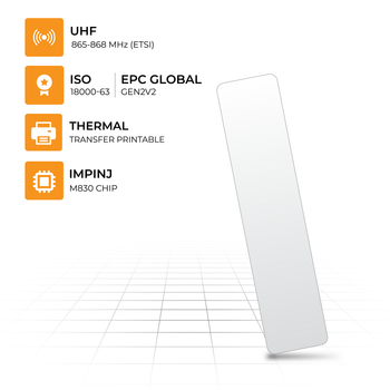 TronRFID Label (74x18 mm) for Retail application