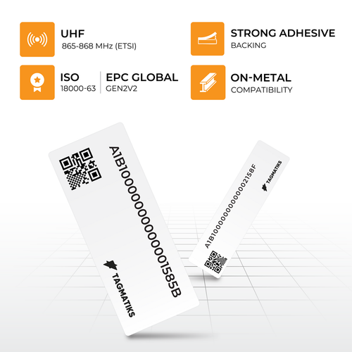 Key features of TagMatiks RFID Asset Tracking Test Pack On-Metal RFID Labels
