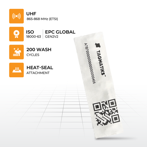 Key features of TagMatiks Pre-Printed Pre-Encoded RFID Laundry Tag