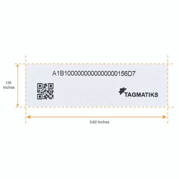 TagMatiks PET Kickstart 4" x 1" RFID Labels