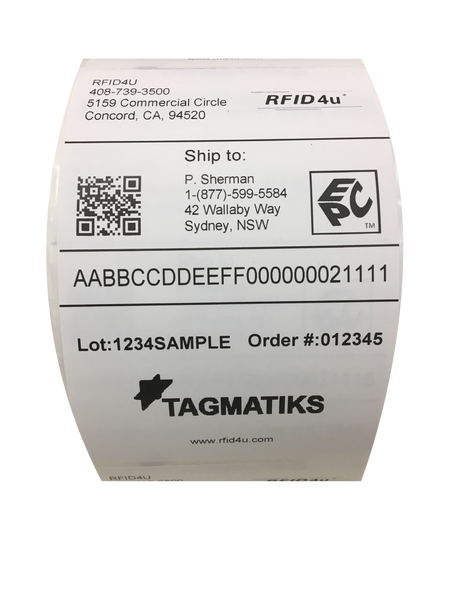 TagMatiks pre-printed and pre-encoded RFID labels