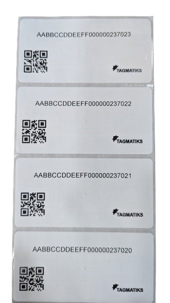 TagMatiks Kickstart 4" x 2" RFID Labels