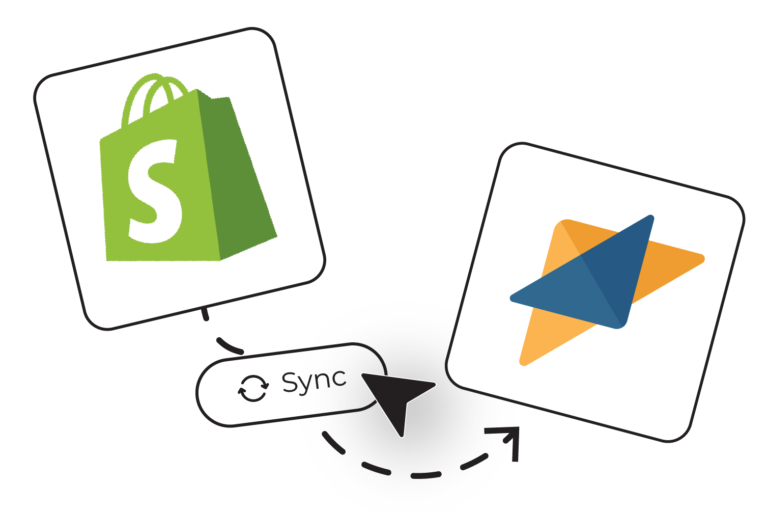 Sync to Shopify Illustration