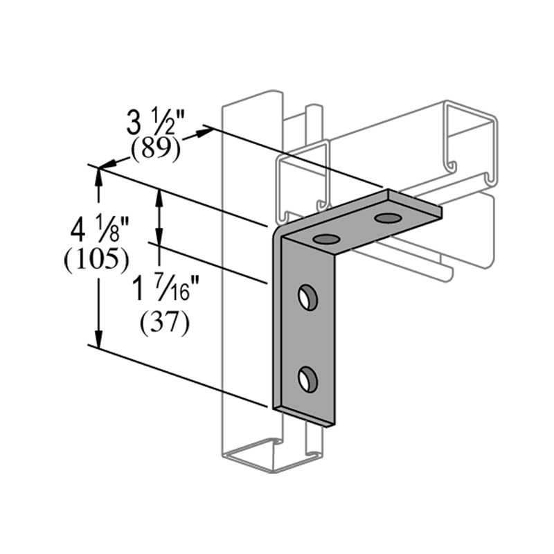 P1325 - 4 Hole, 90° Fitting - Unistrut Midwest