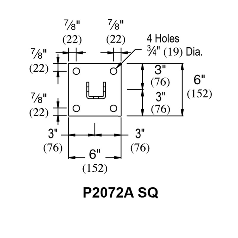 P2072ASQ - Post Base - Unistrut Midwest