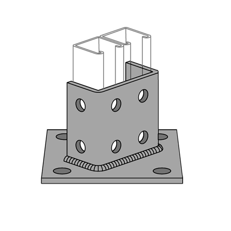 Unistrut P2072ASQ-SS 1-5/8 Inch Stainless Steel Channel Square Post