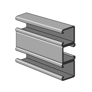 P1001B3 - 1-5/8" x 4-7/8", 12 Ga, Triple Stacked Front to Back to Front image P1001B3 - 1-5/8" x 4-7/8", 12 Ga, Triple Stacked Front to Back to Front image