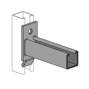 P2513 thru P2516 - 6" thru 24" Bracket (Slot Up) (1-5/8" Series) image P2513 thru P2516 - 6" thru 24" Bracket (Slot Up) (1-5/8" Series) image