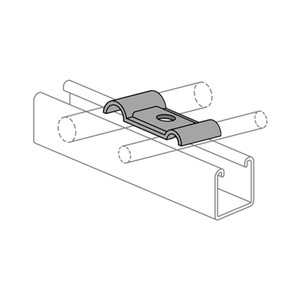 P6805 thru P6810 - Double Tubing Clamp (13/16" Series) image P6805 thru P6810 - Double Tubing Clamp (13/16" Series) image