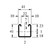 P1000KO - 1-5/8" x 1-5/8", 12 Ga, 7/8" Knockouts image dimensions metric P1000KO - 1-5/8" x 1-5/8", 12 Ga, 7/8" Knockouts image dimensions metric
