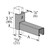 P2231A & P2232A - 6" to 12" Bracket (Slot Down) (1-5/8" Series) dimensions