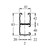 P1101C - 1-5/8" x 3-3/4", 14 Ga, Double Combination Channel image dimensions P1101C - 1-5/8" x 3-3/4", 14 Ga, Double Combination Channel image dimensions