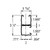 P1101C - 1-5/8" x 3-3/4", 14 Ga, Double Combination Channel image dimensions P1101C - 1-5/8" x 3-3/4", 14 Ga, Double Combination Channel image dimensions