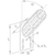 End Support STA F 100-80-E 45° dimensions