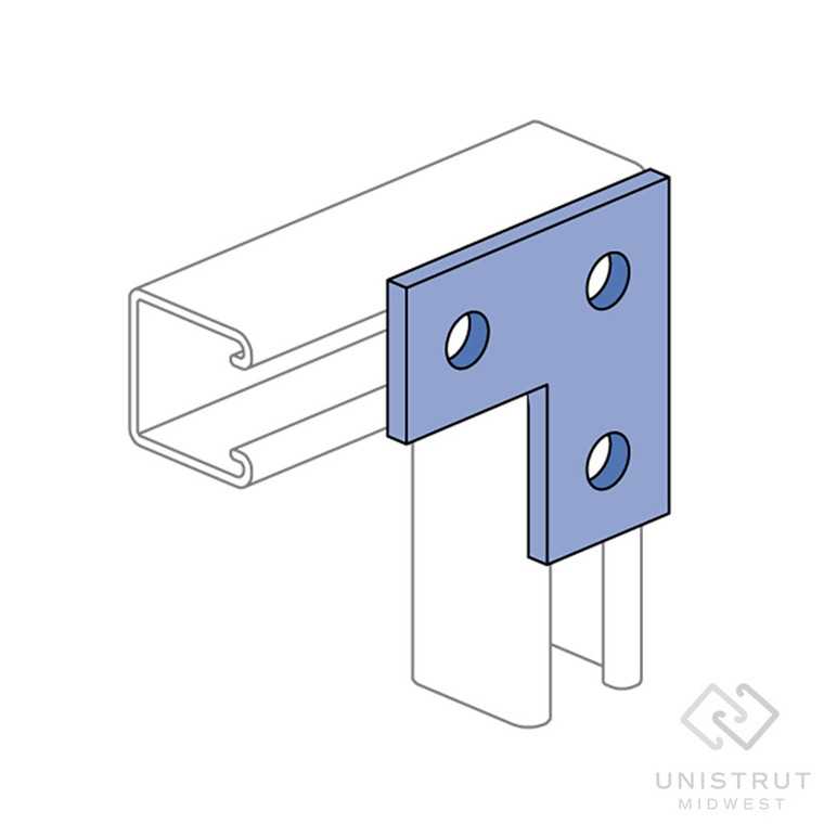 A1036 - 3 Hole Flat Plate Fitting (1-1/4" Series) image