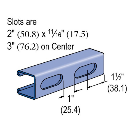 Unistrut WT Wide Slotted Strut Channel