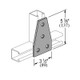P1358 - 4 Hole, Gusseted Flat T-Shape Fitting - Unistrut Midwest