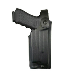 Model US-40 SRH Low-Ride Level 2 Duty Holster - Rail Mounted Light - SDR™ Plain High Gloss Black