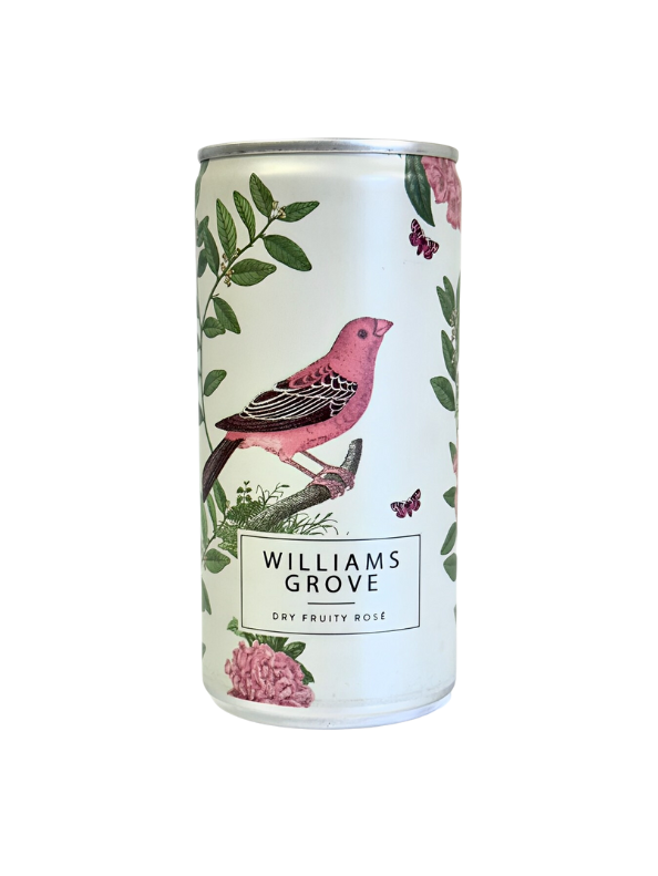 Williams Grove Dry Fruity Rosé Wine Cans 187ml x 24 (12 Vol)