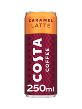 Costa Coffee Caramel Latte (12 x 250 ml) — creamy ready-to-drink coffee with Costa’s Mocha Italia blend and caramel flavour.
