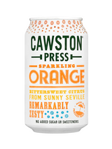 Cawston Press Sparkling Orange 24 x 330 ml — refreshing sparkling juice drink made with pressed oranges. No artificial sweeteners, vegan friendly.