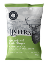 Lister’s Crisps Sea Salt & Cider Vinegar 24 x 40g deliver a tangy, bold flavour with a satisfying hand-cooked crunch. Perfect for pubs, catering, offices, or sharing at home.