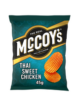 Sweet chilli & spice Thai Sweet Chicken flavour ridged potato crisps — bold, tangy & satisfying.