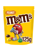 M&M’s Peanut Pouch 13 x 112 g — crunchy peanuts coated in milk chocolate and colourful sugar shells. Bulk sharing pouches, perfect for resale or stocking up.