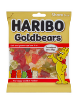Assorted fruit‑flavoured gummy bears — classic Gold Bears in a large share bag (160 g).